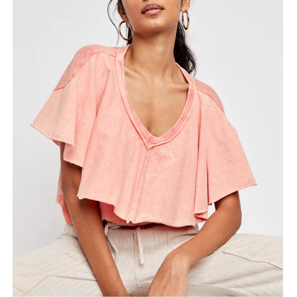 NWOT Free People Girl Talk Tee